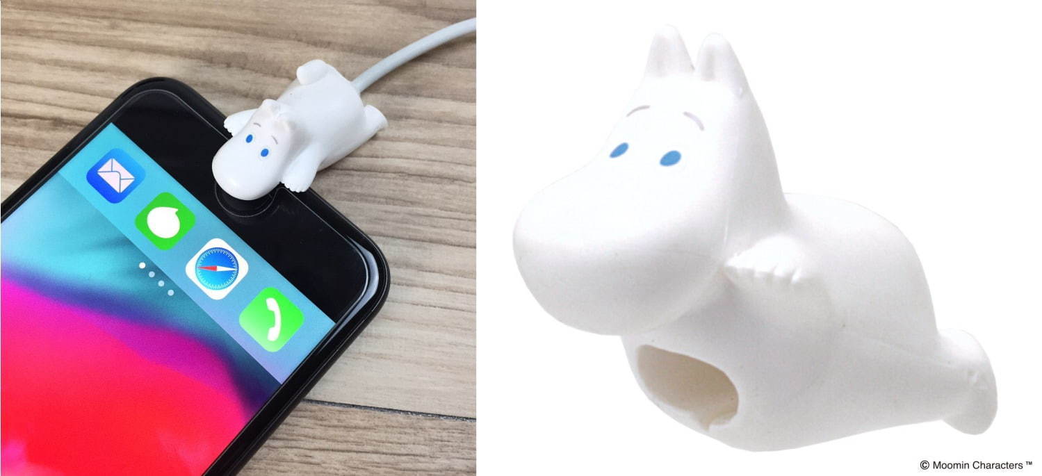 ムーミン＆リトルミイの「ケーブルバイト」断線防止用のiPhoneケーブル