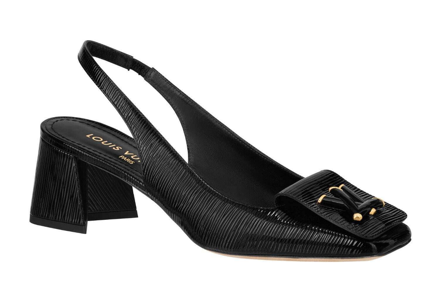 ルイ・ヴィトン新作“エピ・レザー”の艶やかパンプス、「V」シェイプの