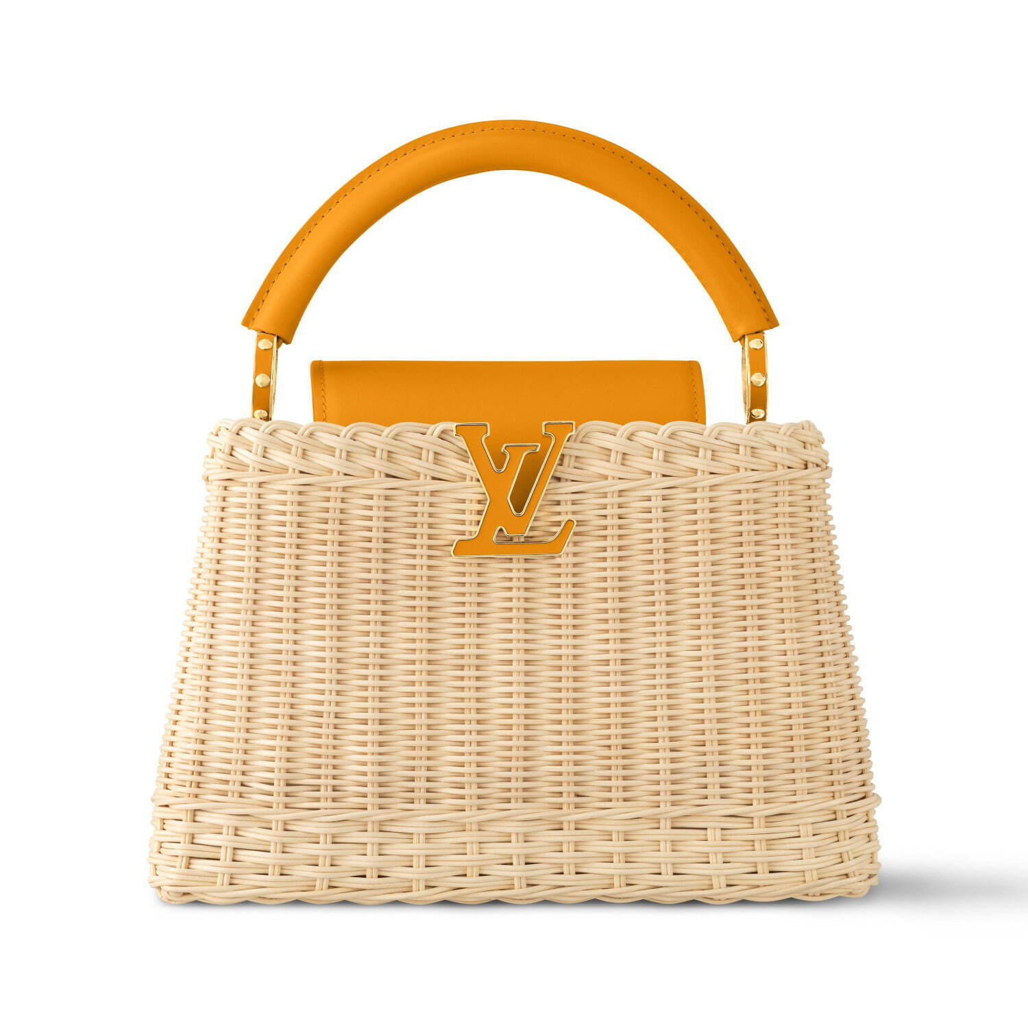ルイ・ヴィトンのアイコンバッグ「カプシーヌ」“ラタン編み”×レザー