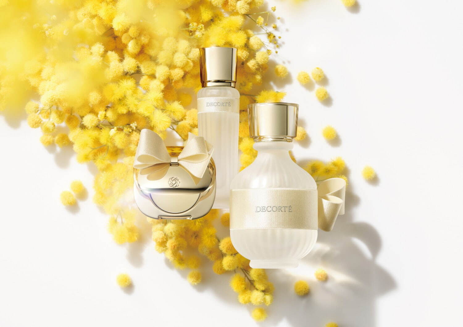 コスメデコルテ25年春、着物着想フレグランスに「ミモザの香り」帯