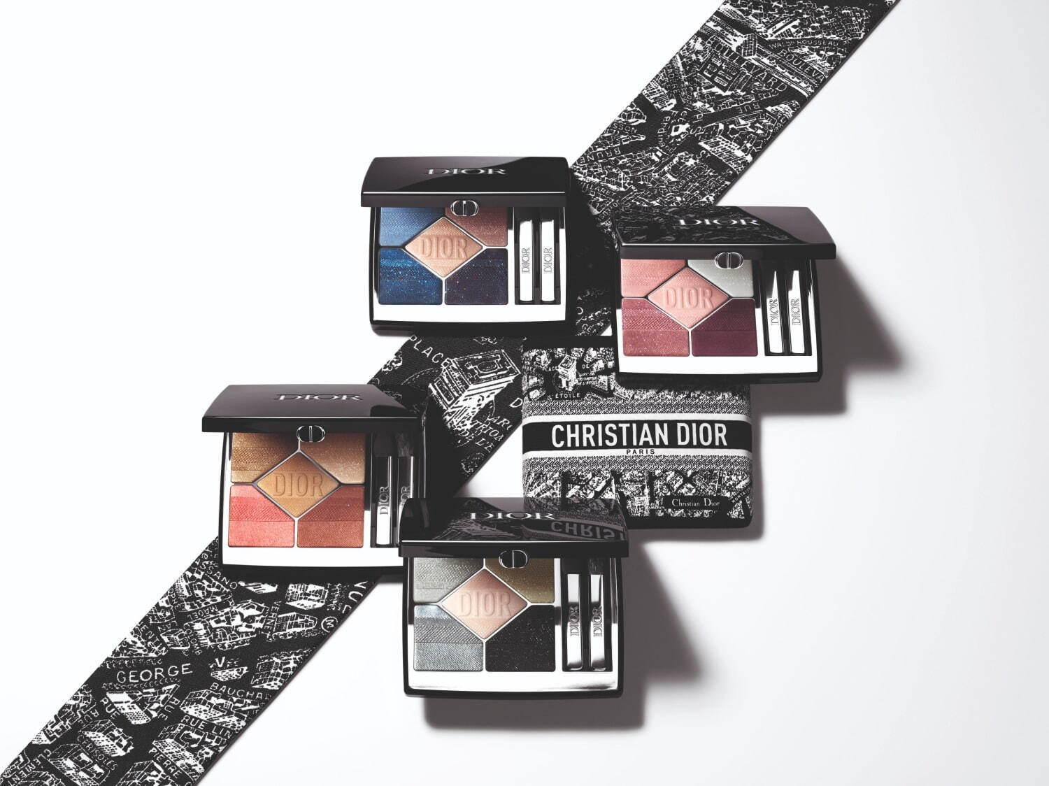 ディオール24年秋コスメ、「パリの街」描いた限定ポーチ付きアイ