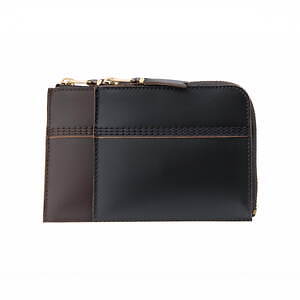 ウォレット・コム デ ギャルソン“3本ステッチ”財布、断ち切りレザーの