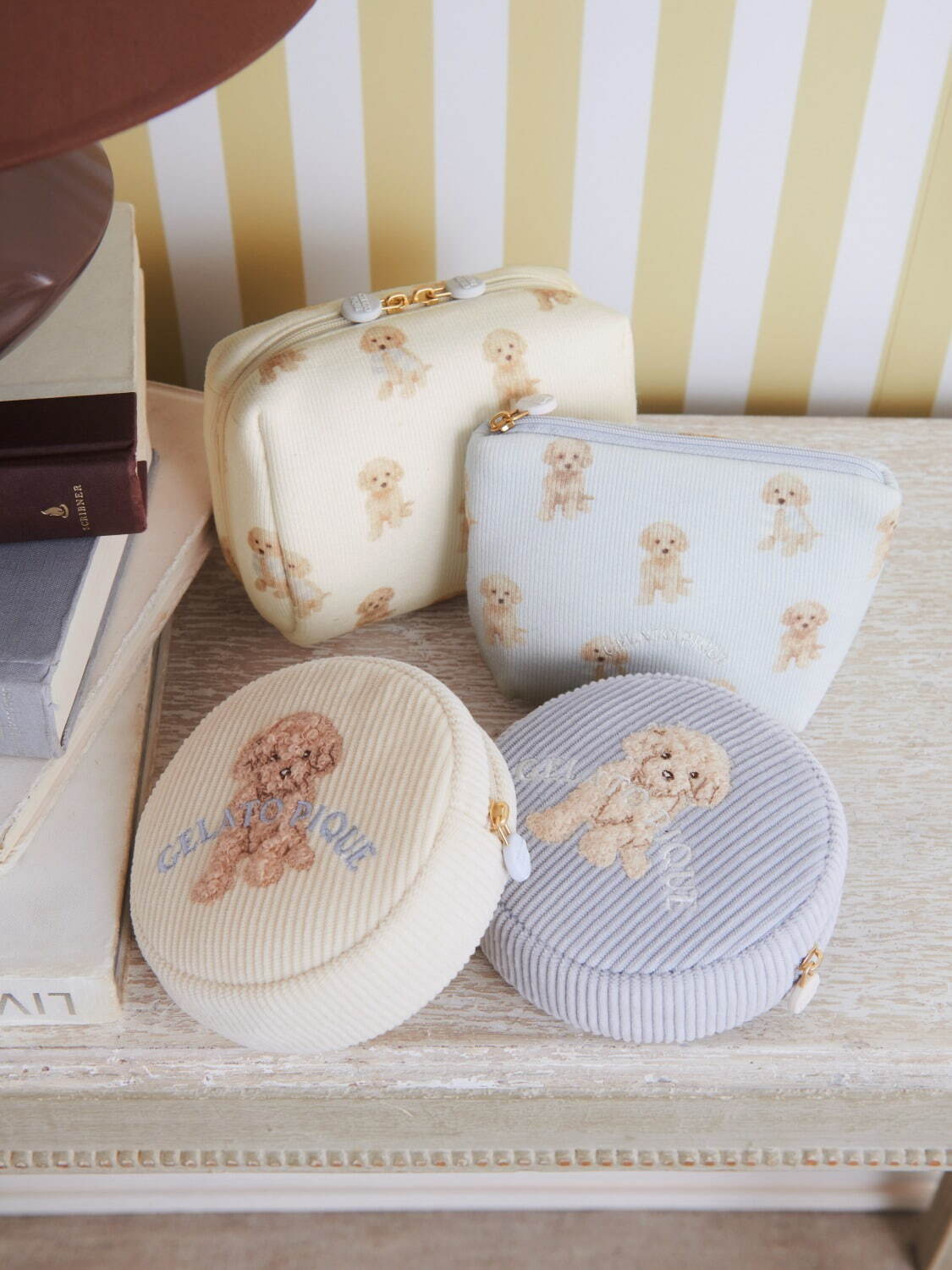 ジェラート ピケ「トイプードル」ルームウェア、お座りニットパジャマ