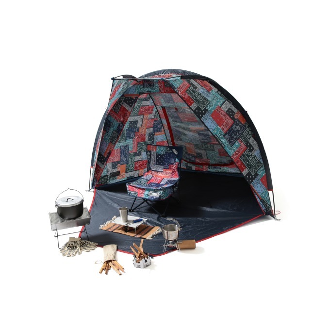 ビームスから「ヴィンテージバンダナ」柄のアウトドアグッズ