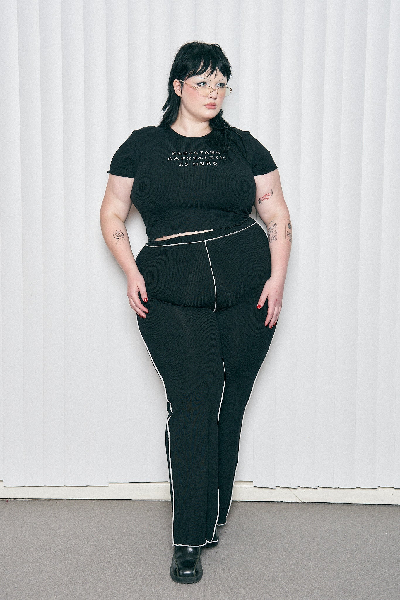 Tencel Rib Seamed Lounge Pants Black – Fashion Brand Company