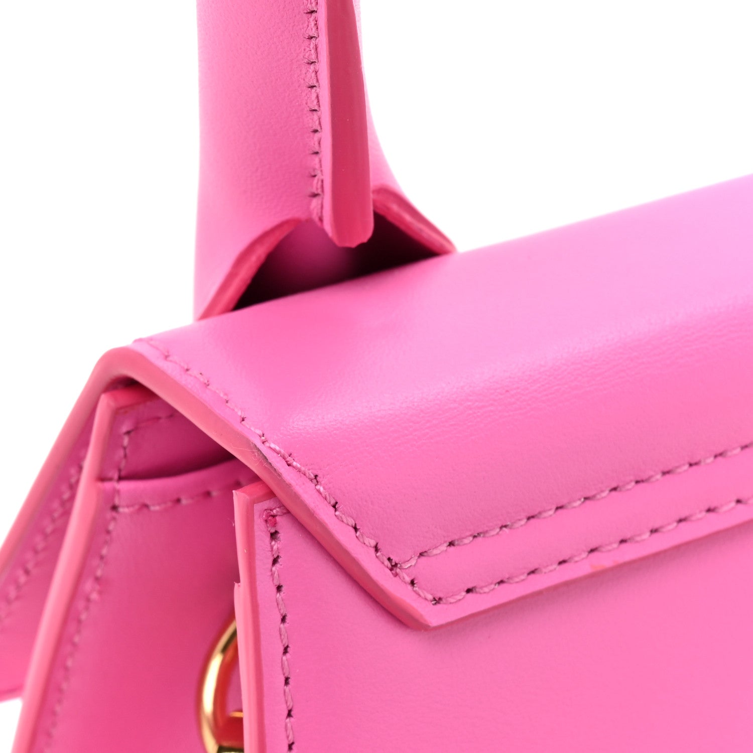 Jacquemus Smooth Calfskin Le Chiquito Moyen Neon Pink 1820185