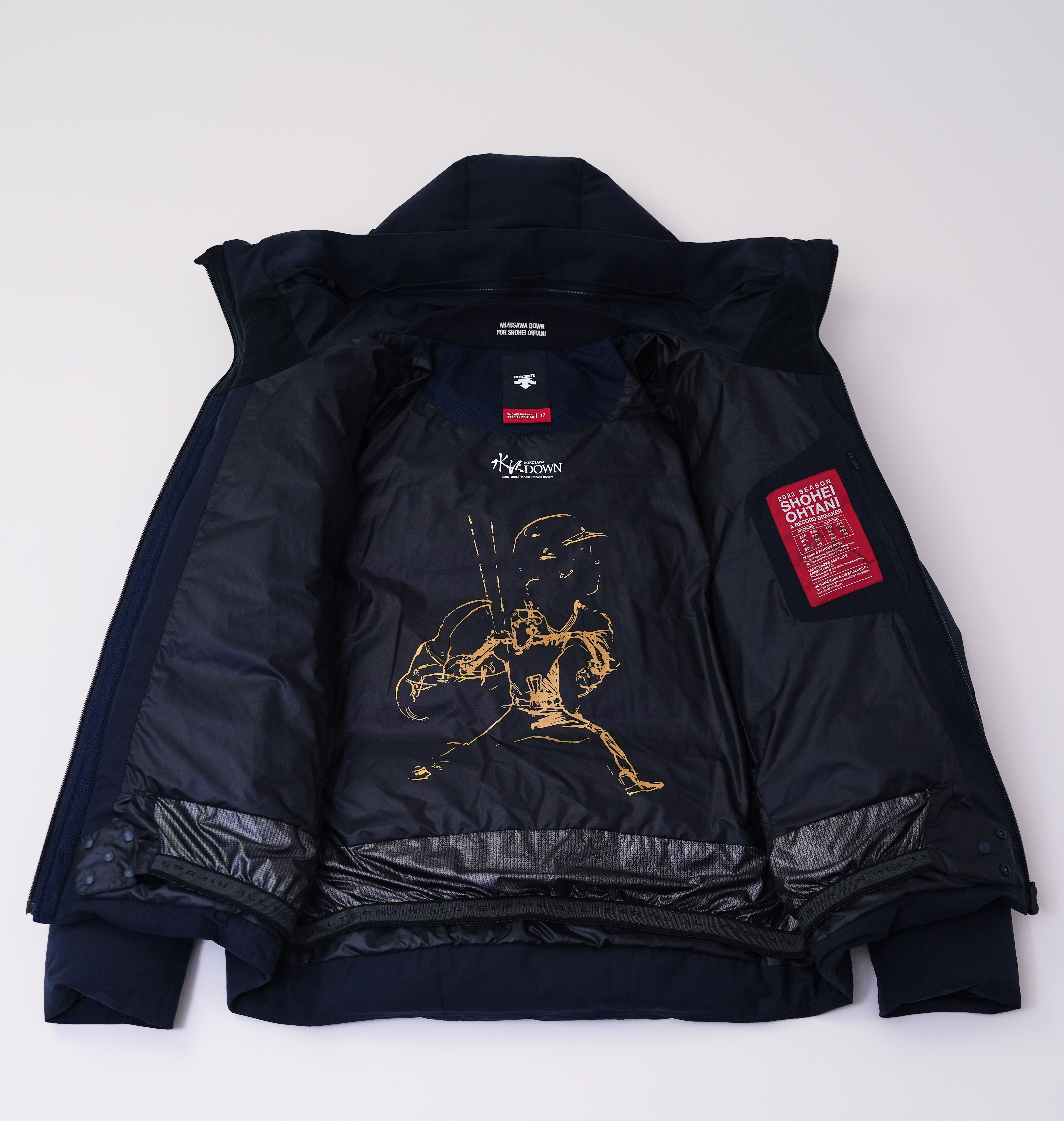 デサント×大谷翔平 2022年シーズンの活躍を記念した「水沢ダウン」を