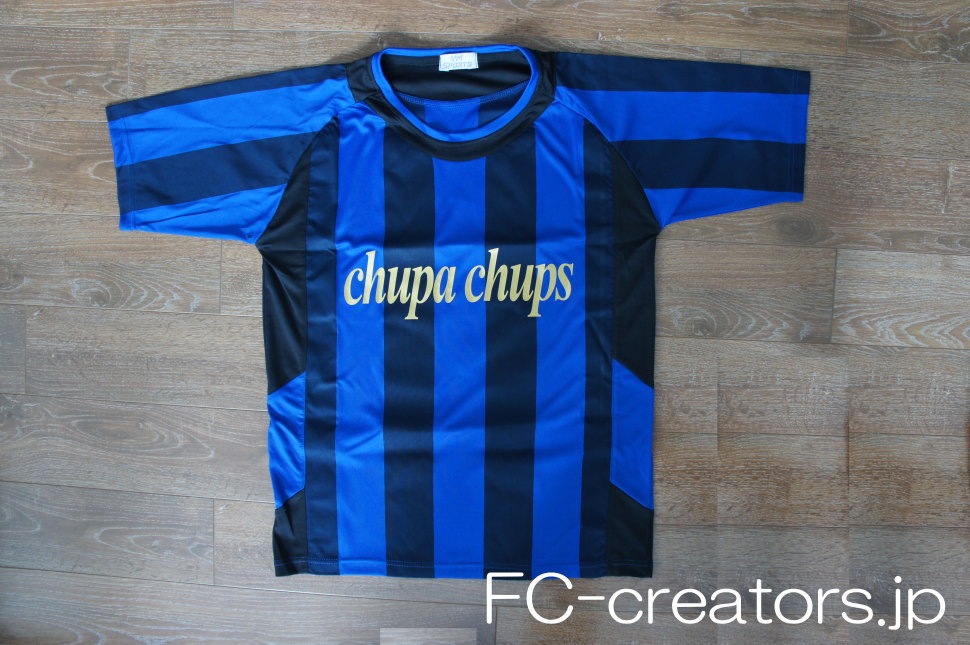 激安！インテル風青黒ストライプのクラスTシャツ作成｜チームオーダー