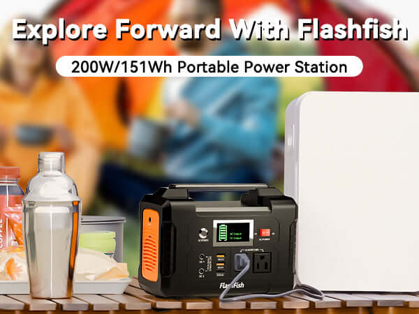 FlashFish E200 Solar Generator Kit - 200W Power Station + 60W Panel