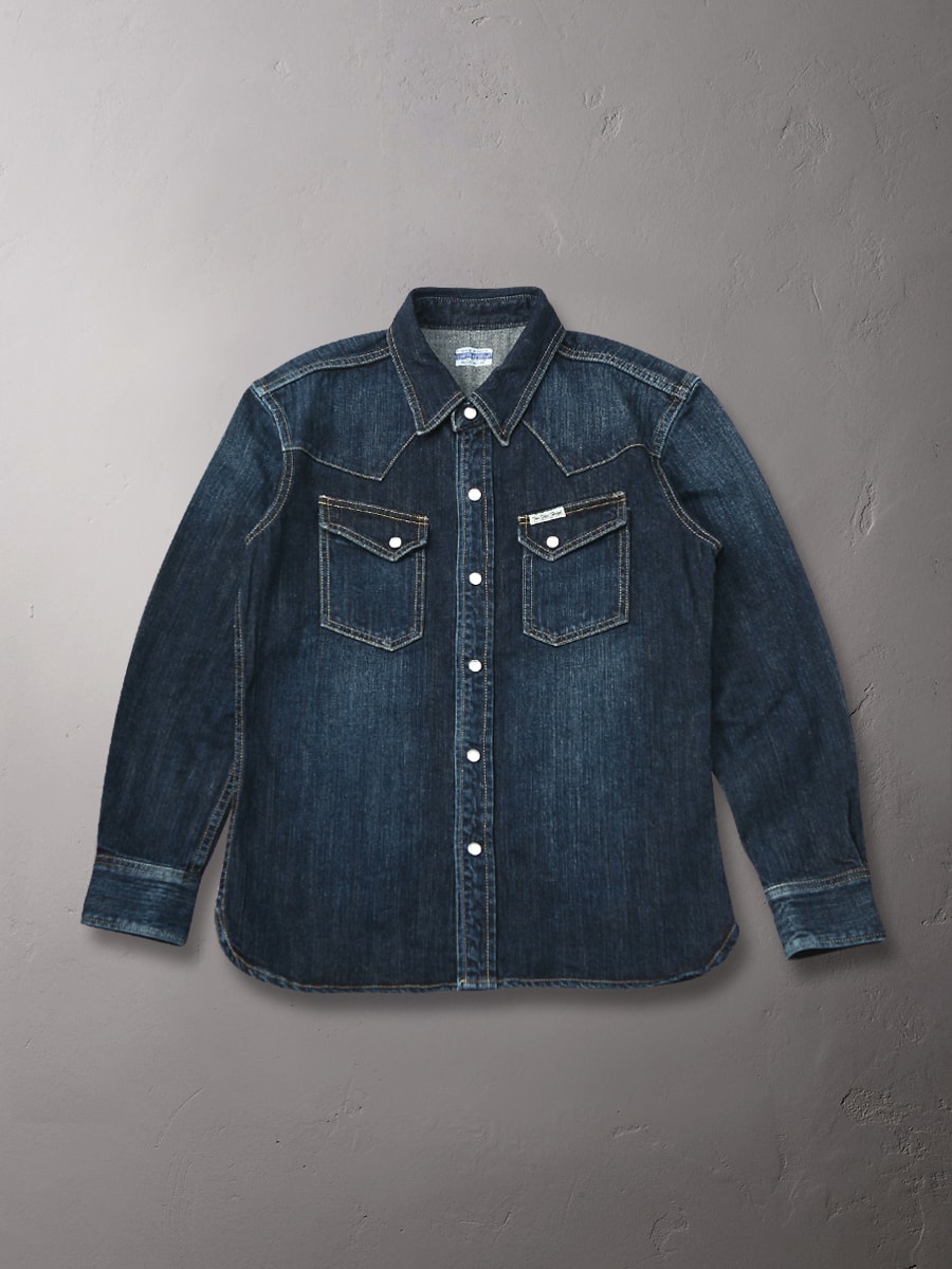 デニム ウエスタンシャツ リアルエイジド加工 FN-SDW-001LC | THE FLAT