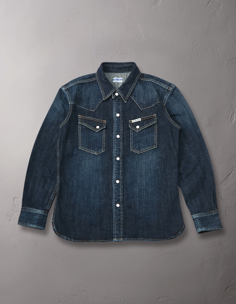 デニム ウエスタンシャツ リアルエイジド加工 FN-SDW-001LC | THE FLAT