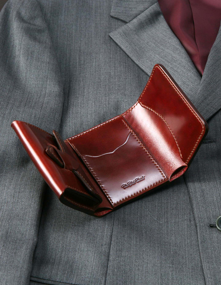 コードバン 三つ折 ミニ ウォレット FN-WSN3-3S | THE FLAT HEAD