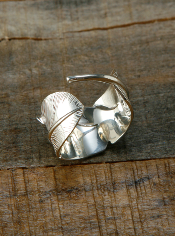 ラフフェザー シルバー リング Lサイズ FN-JR-002 | THE FLAT HEAD