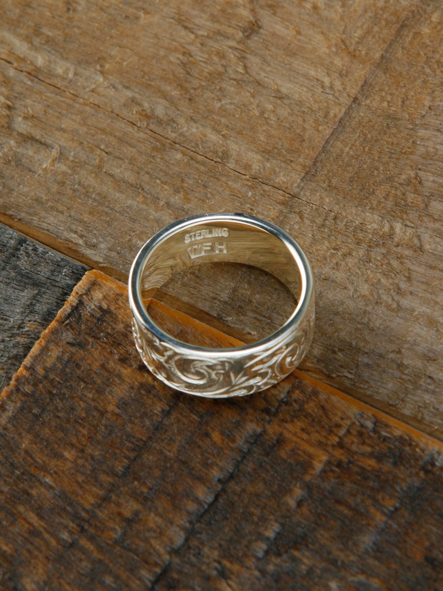 シルバー スクロール リング Sサイズ FN-JR-011 | THE FLAT HEAD