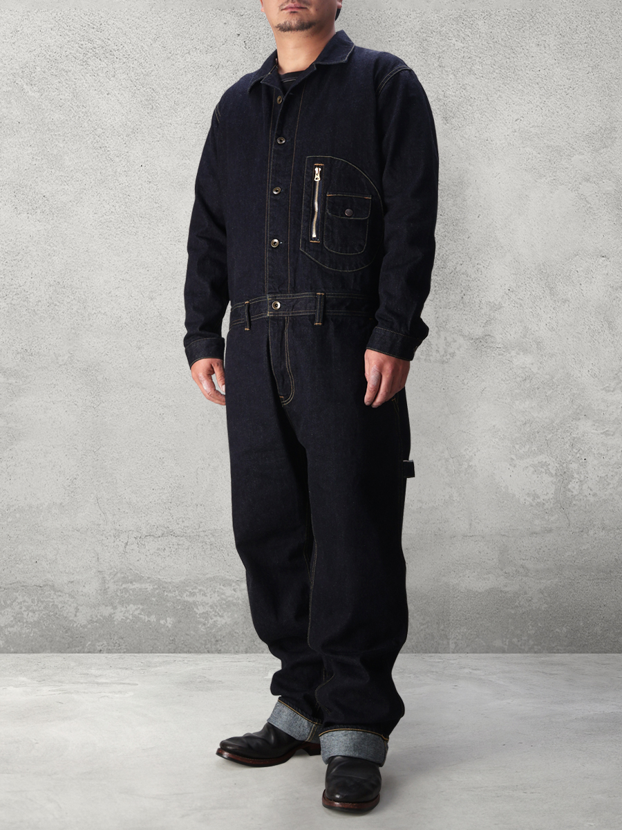 12oz デニム ジャンプスーツ FN-OJ-JS003 | THE FLAT HEAD