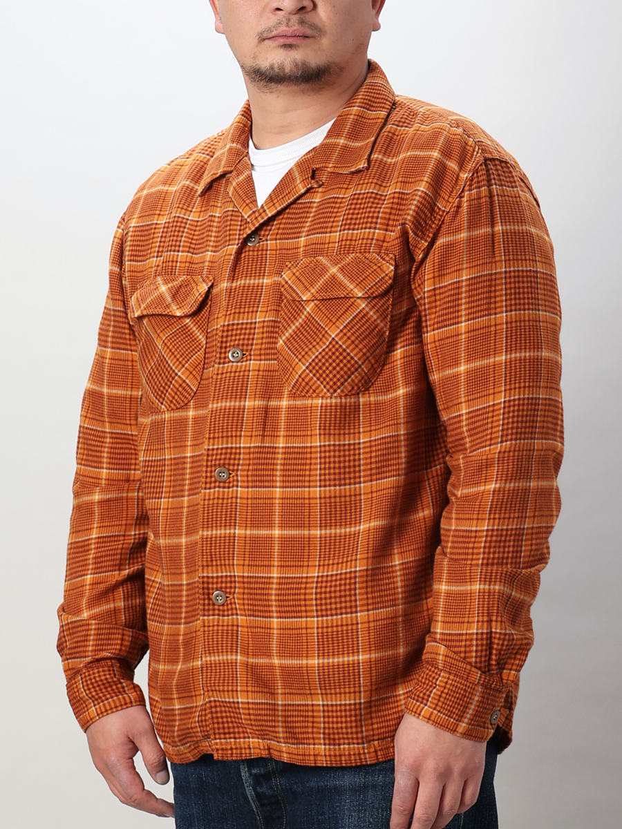 オープンカラー チェックシャツ FN-SCR-020L | THE FLAT HEAD