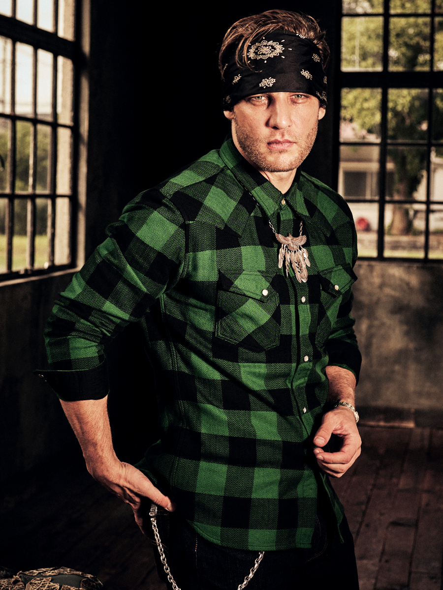 ブロックチェック ネルウエスタンシャツ FN-SNW-101L | THE FLAT HEAD