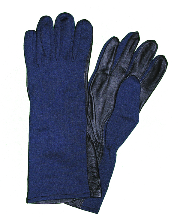 FlightHelmet.com: GS/FRP-2 Nomex Flight Gloves, Navy Blue