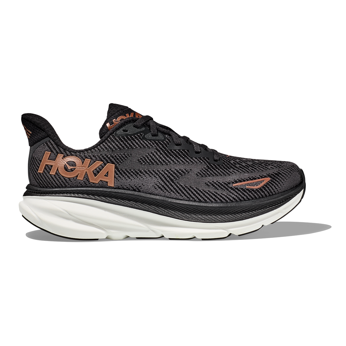 Hoka Clifton 9 - Black - Copper – Fit2Run