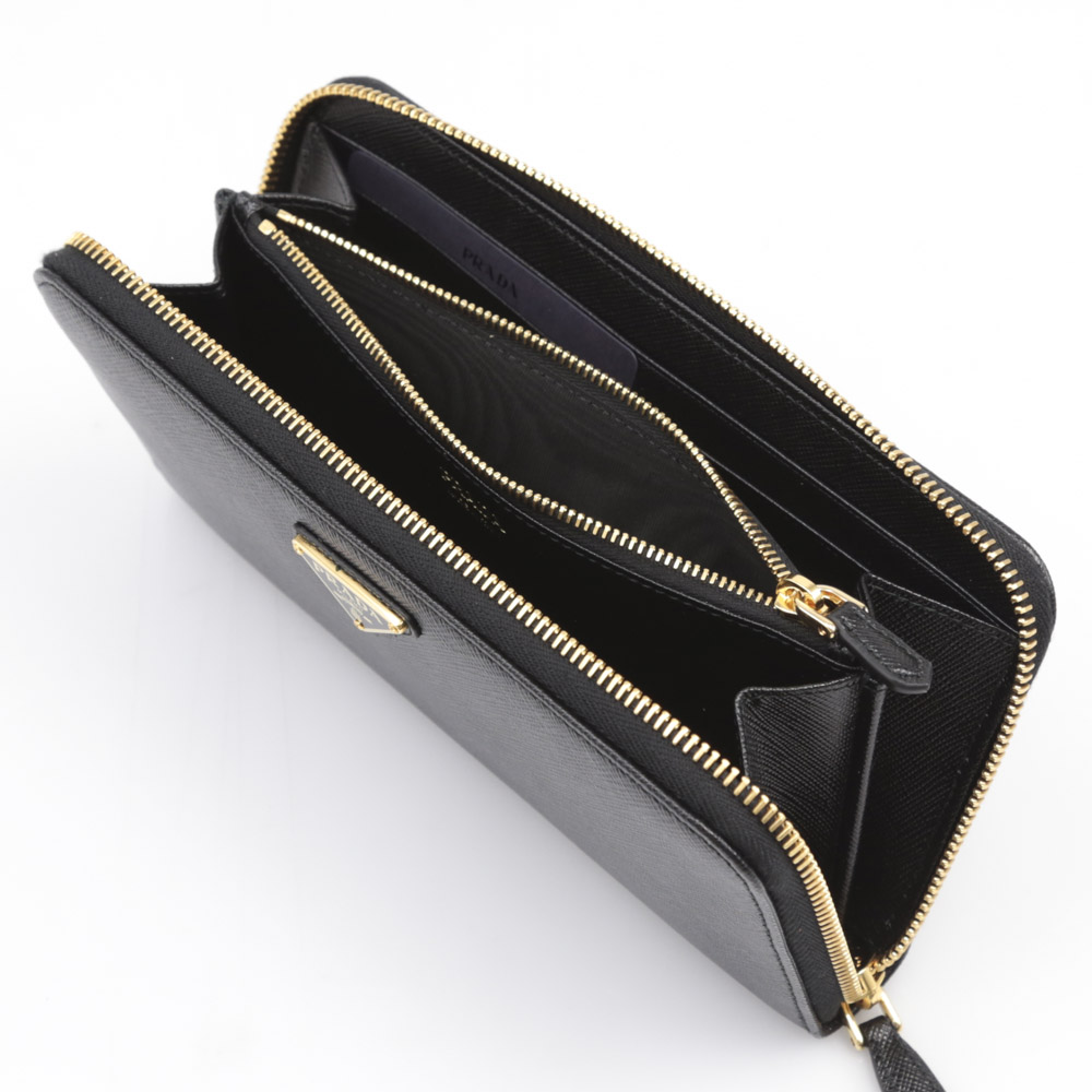 プラダ PRADA 長財布 SAF.TRIANGOLO/NERO 1ML506-QHH【FITHOUSE ONLINE