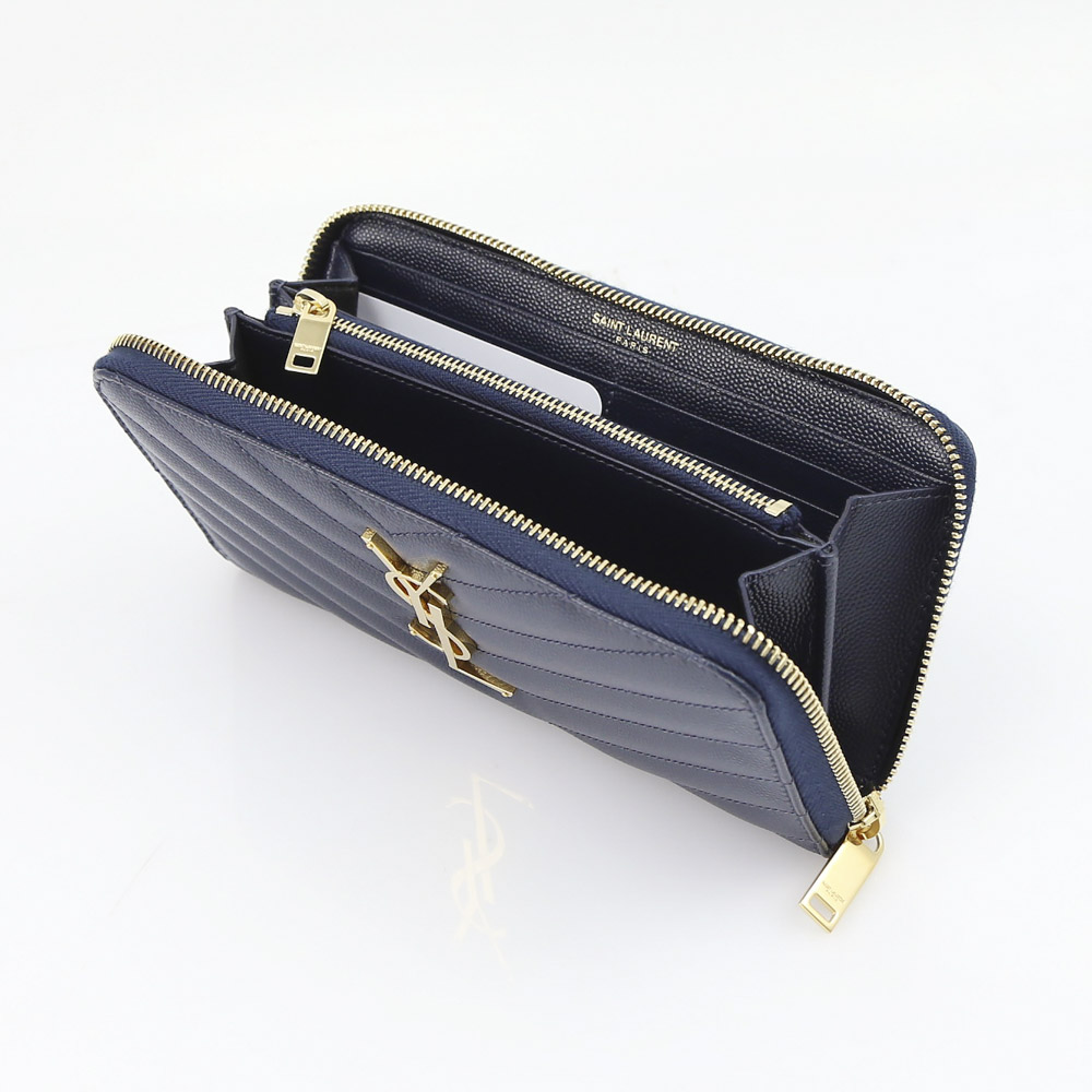 サンローラン SAINT LAURENT 長財布 モノグラムYSLマテラッセラウンド