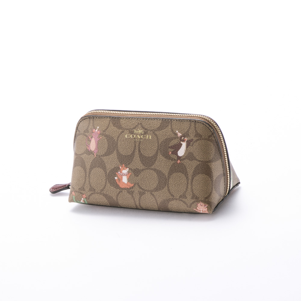 コーチ COACH PVCシグネチャーキャンバスパーティーアニマル柄コスメ