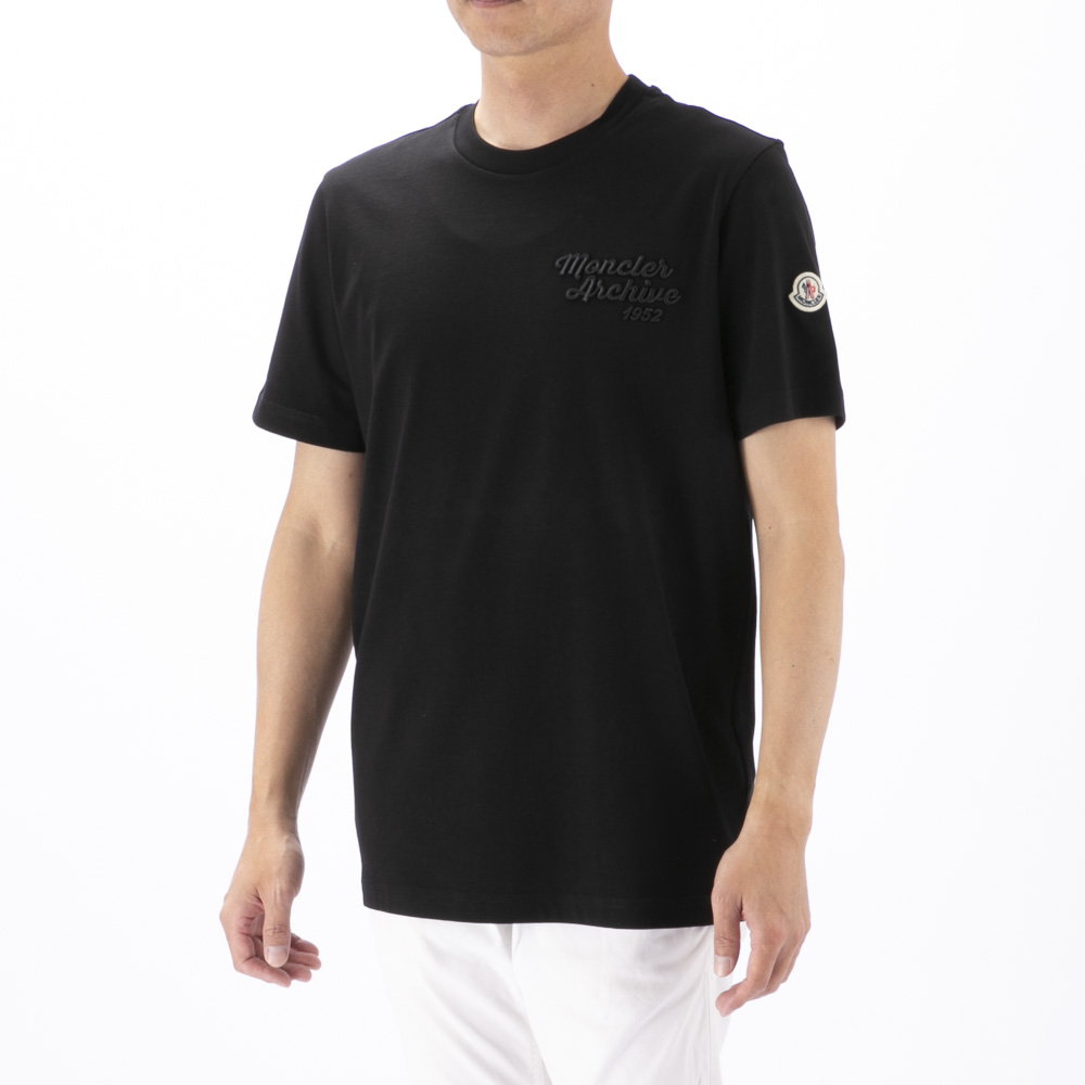 モンクレール MONCLER メンズトップス 胸元ロゴ刺繍クルーネックT