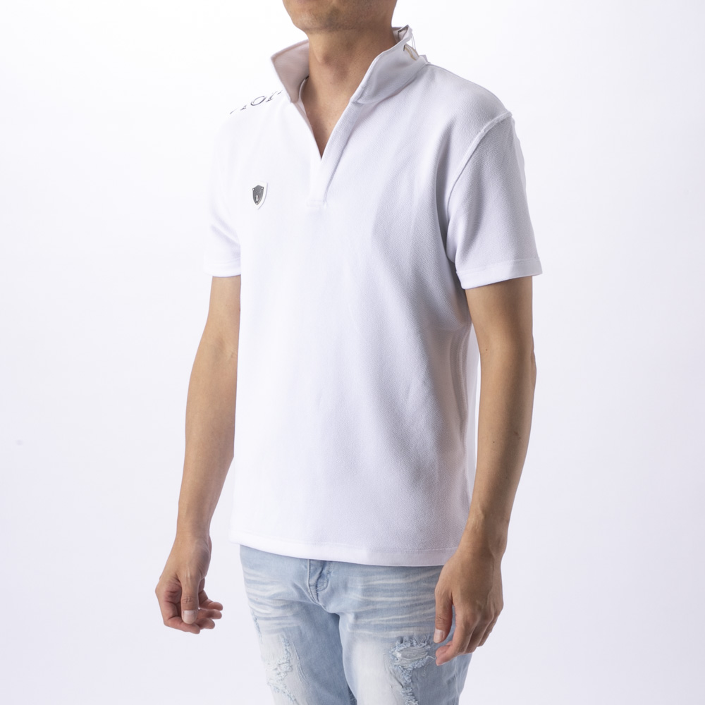 ヴィオラ VIOLA メンズトップス スキッパー ボタン無しポロシャツ