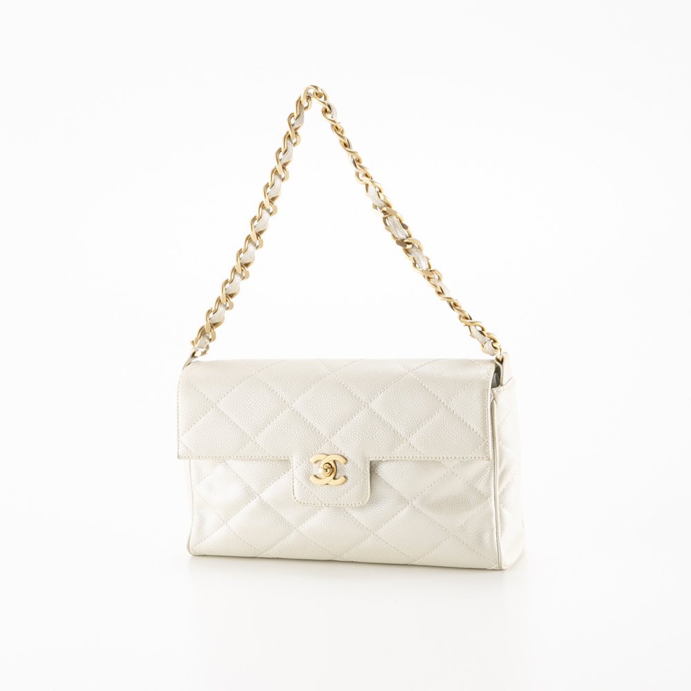 ヴィンテージ・中古】シャネル CHANEL キャビアスキンチェーン