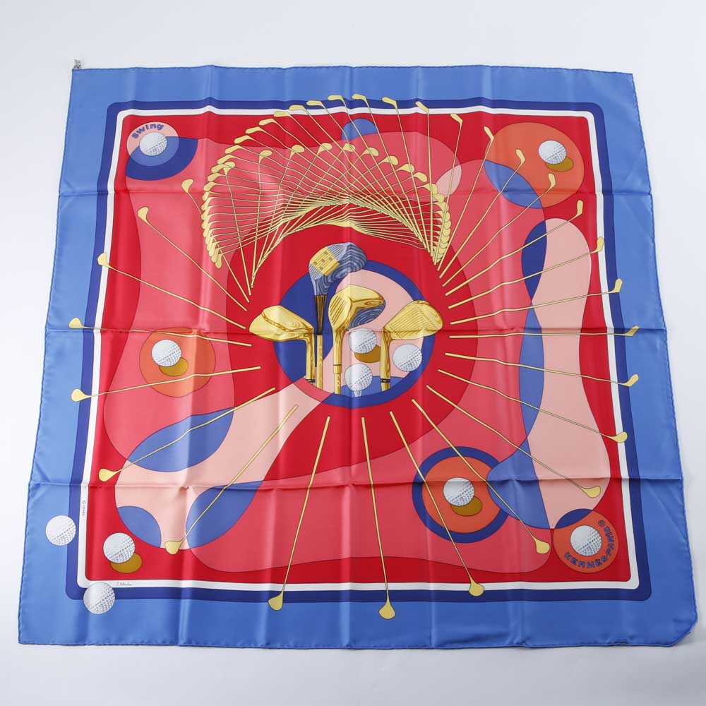 ヴィンテージ・中古】エルメス HERMES カレ90 シルクスカーフ SWING