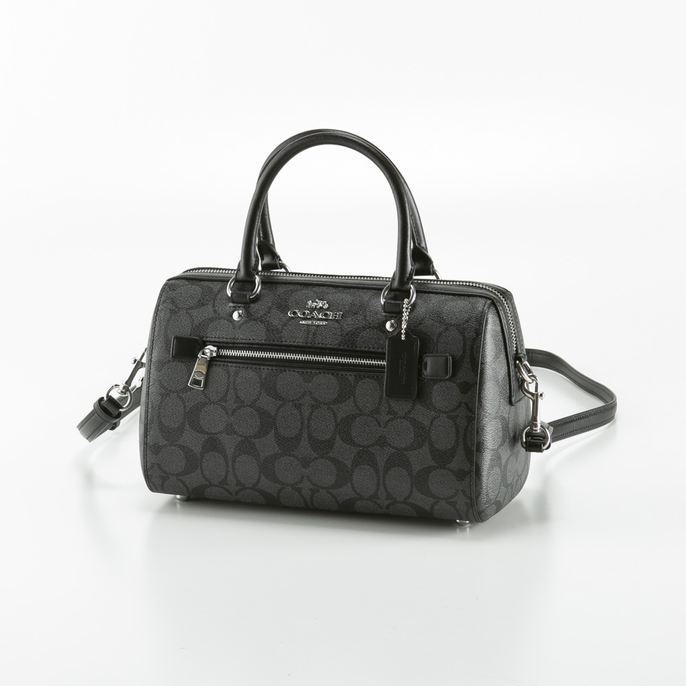 コーチ COACH ボストンバッグ PVCシグネチャーローワンサッチェル