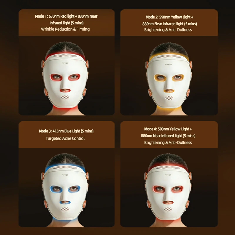 EMS Red Light Therapy Facial Beauty Mask Factory - FITTOP