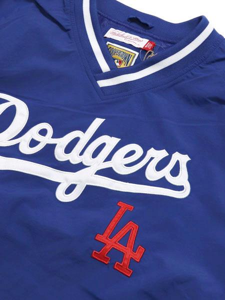 送料無料】MITCHELL & NESS NYLON PULLOVER VINTAGE LOGO DODGERS