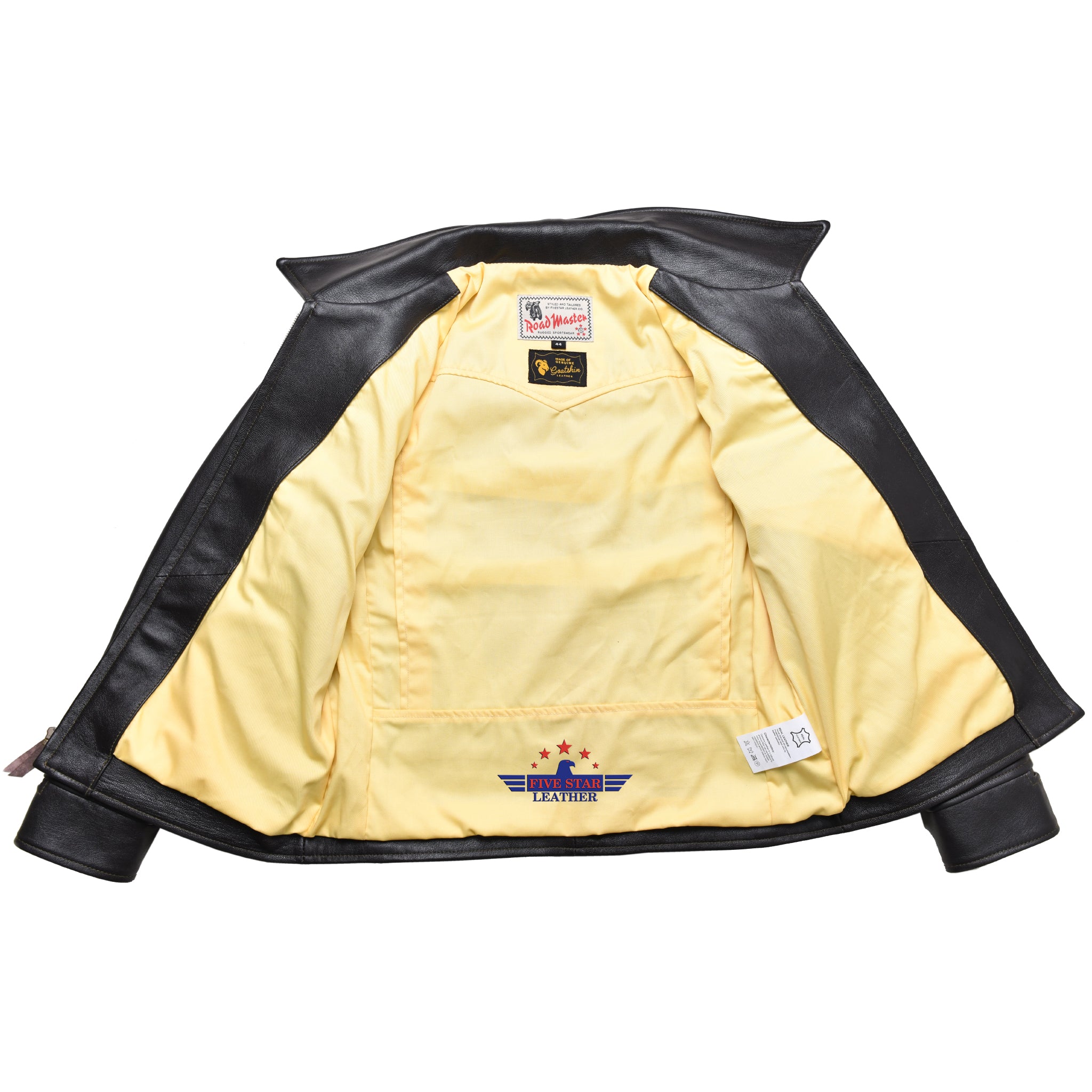 FiveStar Leather Vintage Custom 1930s Goat Hide Seal Brown Leather