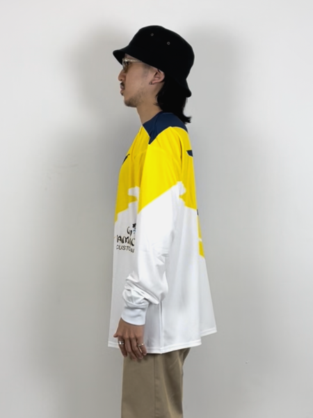 CHALLENGER / xGary YAMAMOTO L/S WARM UP TEE -Navy×Yellow-