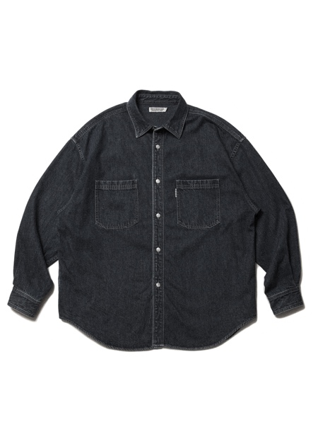 COOTIE / Denim Work Shirt -Black Fade-