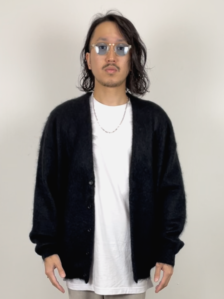 COOTIE / Mohair Cardigan -Black-