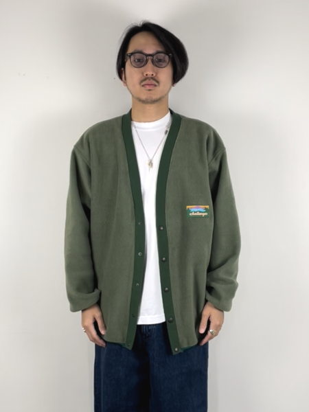 CHALLENGER / CLASSIC FLEECE CARDIGAN -Olive-