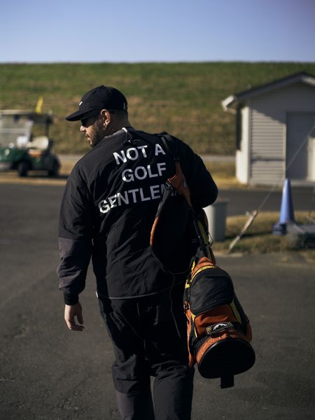 Captains Helm Golf / BICOLOR QUILTING JOGGER PANTS -Black-