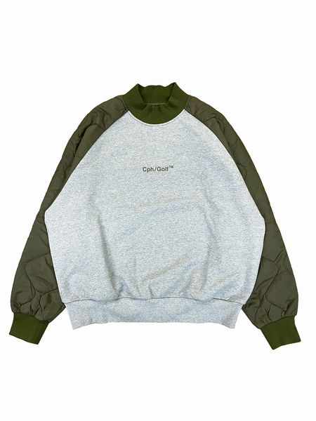 Captains Helm Golf / QUILTED ARM PULLOVER - Khaki -