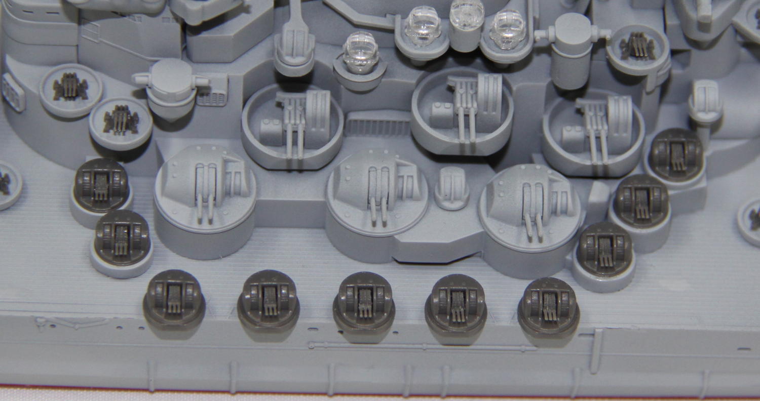 1/700 戦艦大和用ディテールアップパーツ使用例