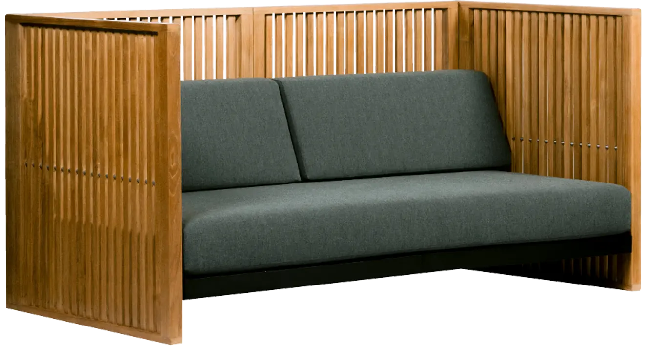 KAGA-sofa – ストライプチークフレームモデル – Fisland Furniture