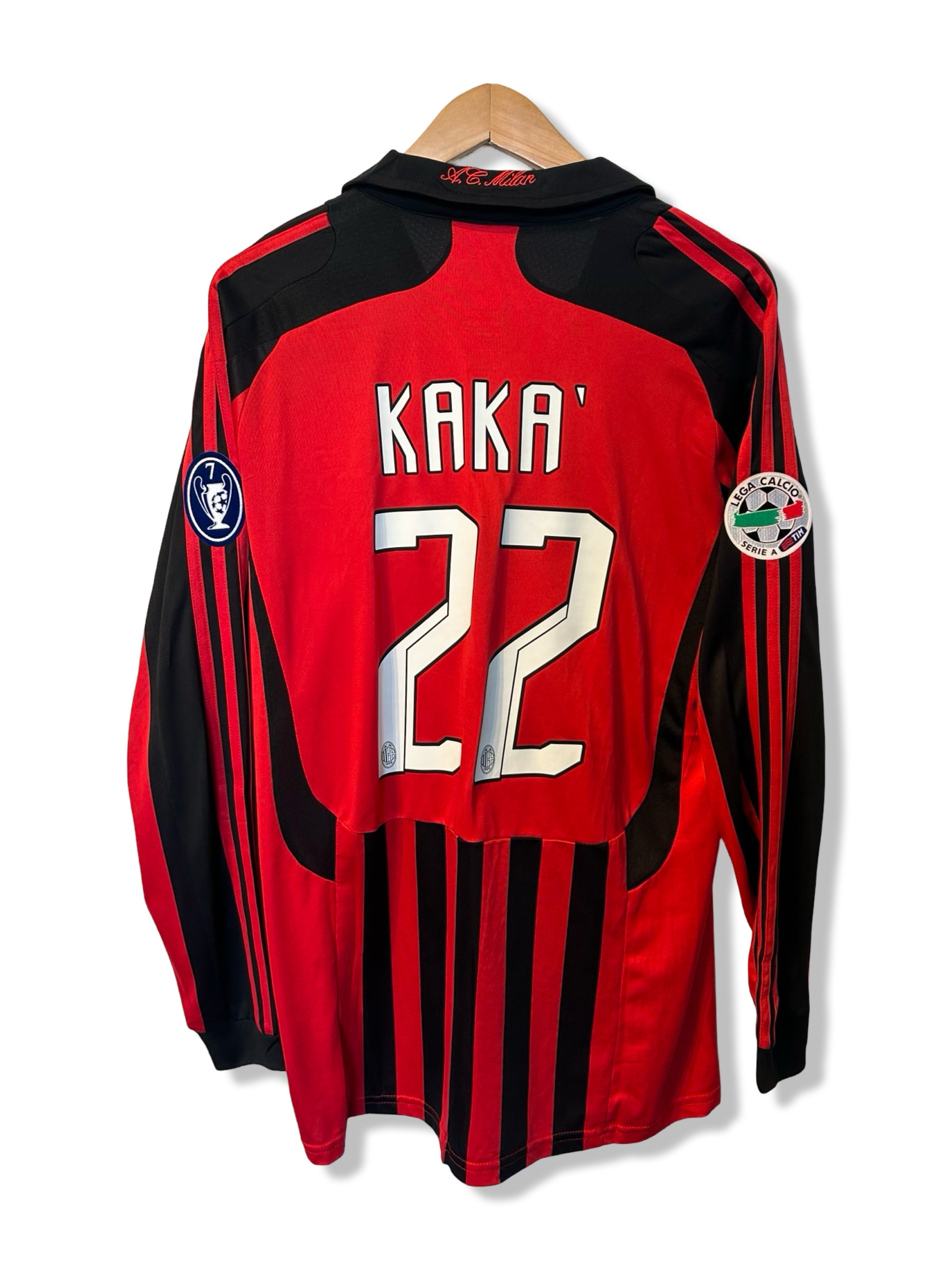 AC Milan 2007-08 Home shirt, #22 Kaka (L/S) - L – Football Heaven
