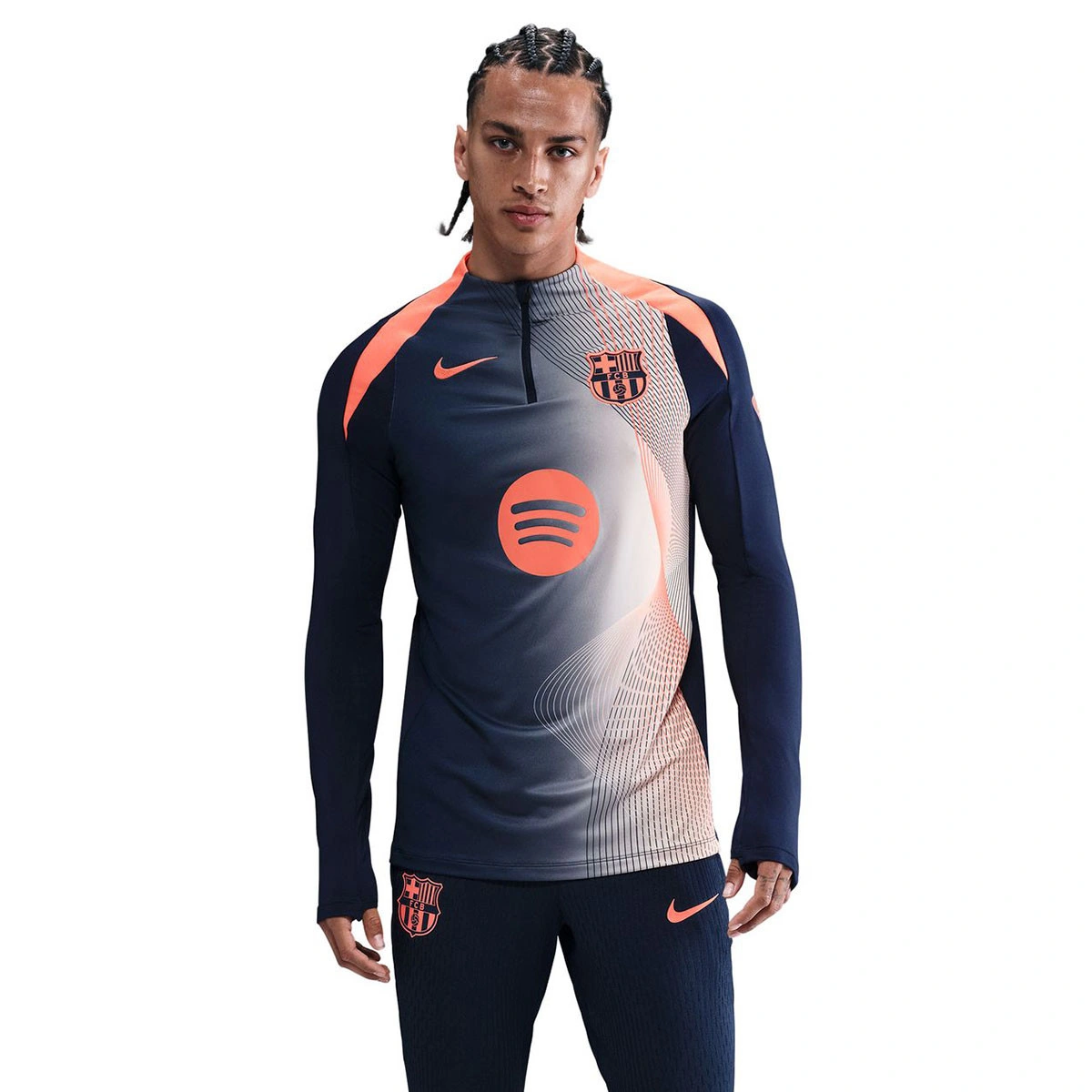 Sweatshirt Nike FC Barcelona 2025-2026 Pre-Match Midnight Navy