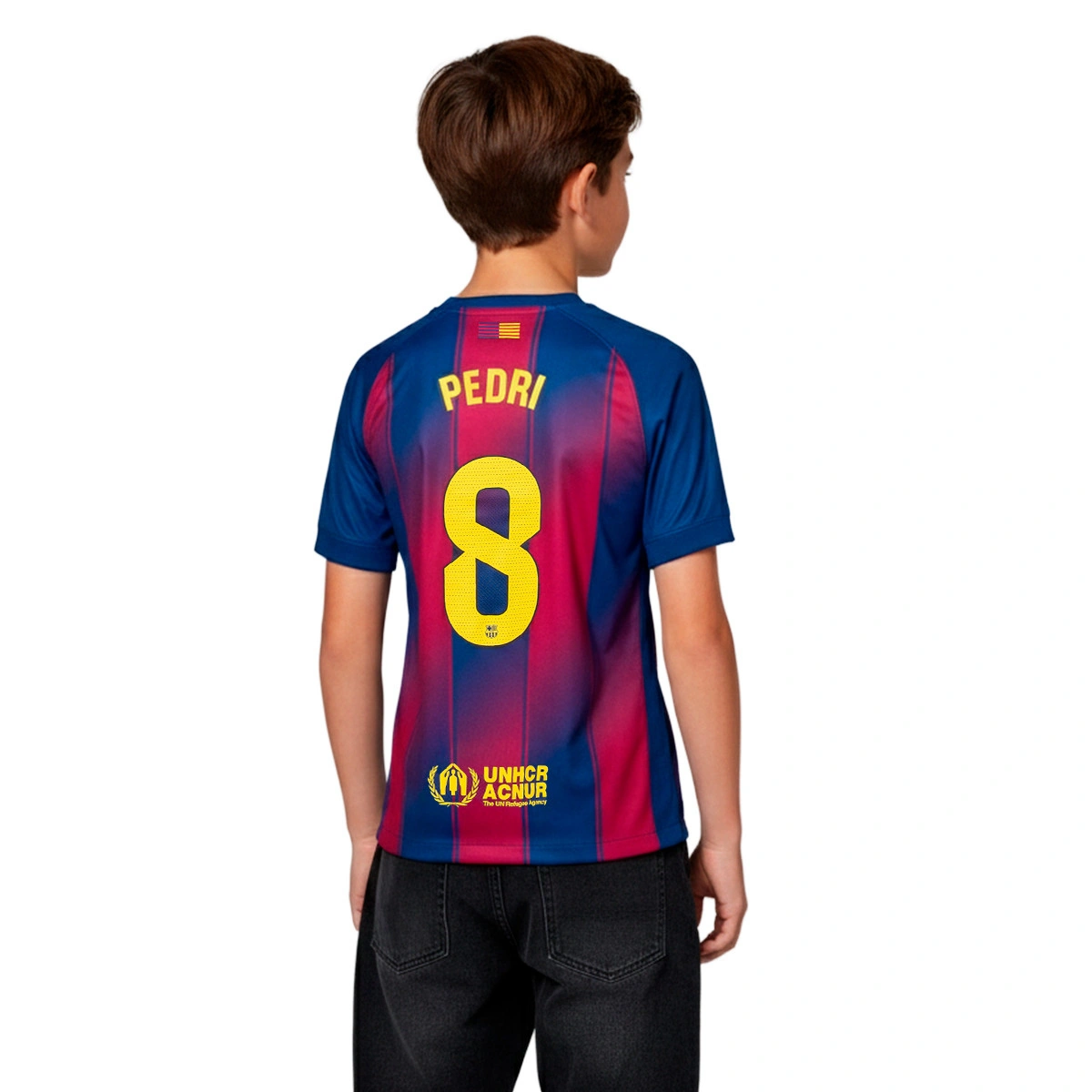Jersey Nike Kids Pedri FC Barcelona Home Kit 2025-2026 Deep Royal