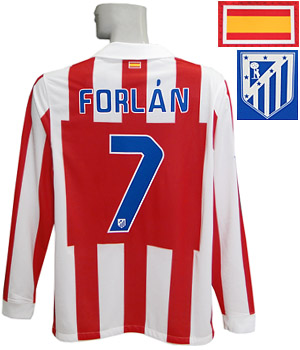 ナイキ/10/11アトレティコマドリード/ホーム/長袖/フォルラン サッカー