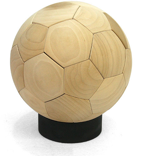 装飾品・オブジェ＞木製サッカーボール