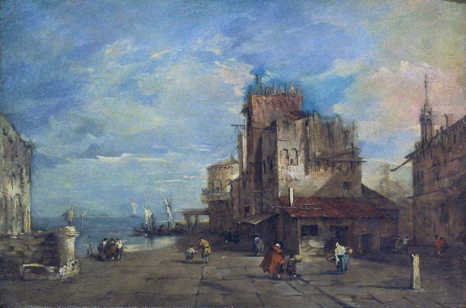 小さな広場と建物のあるカプリッチョ | フランチェスコ・グァルディ