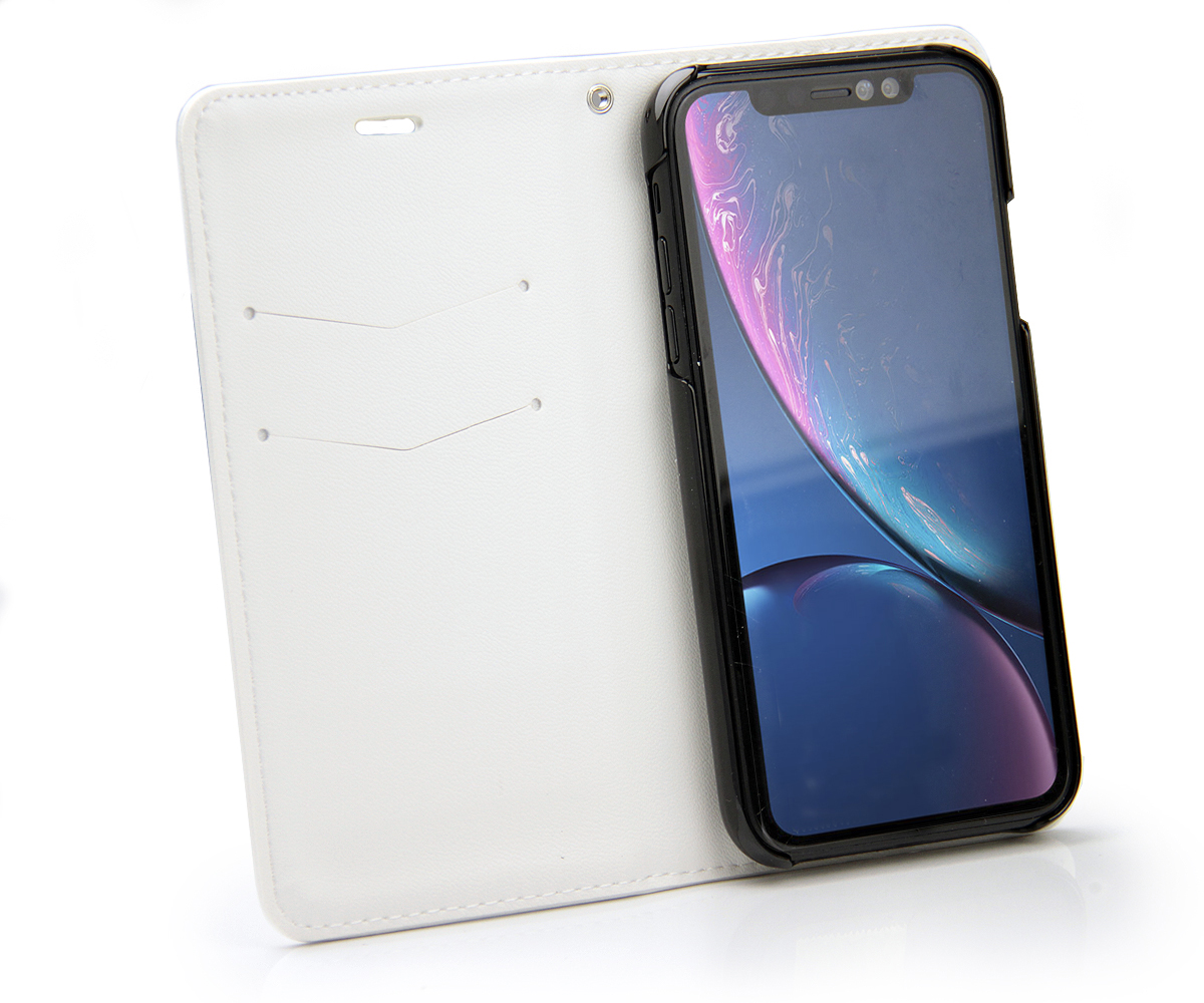 手帳型iPhoneケース印刷(iPhoneXR用・フラップ無・内面白・両面印刷