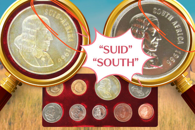 ヤン・ファン・リーベックと9つの意匠｜南ア「1966年銘 金貨銀貨セット